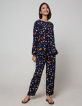 Nevada Long Sleeve Pyjama Pants Hedgehog Santa