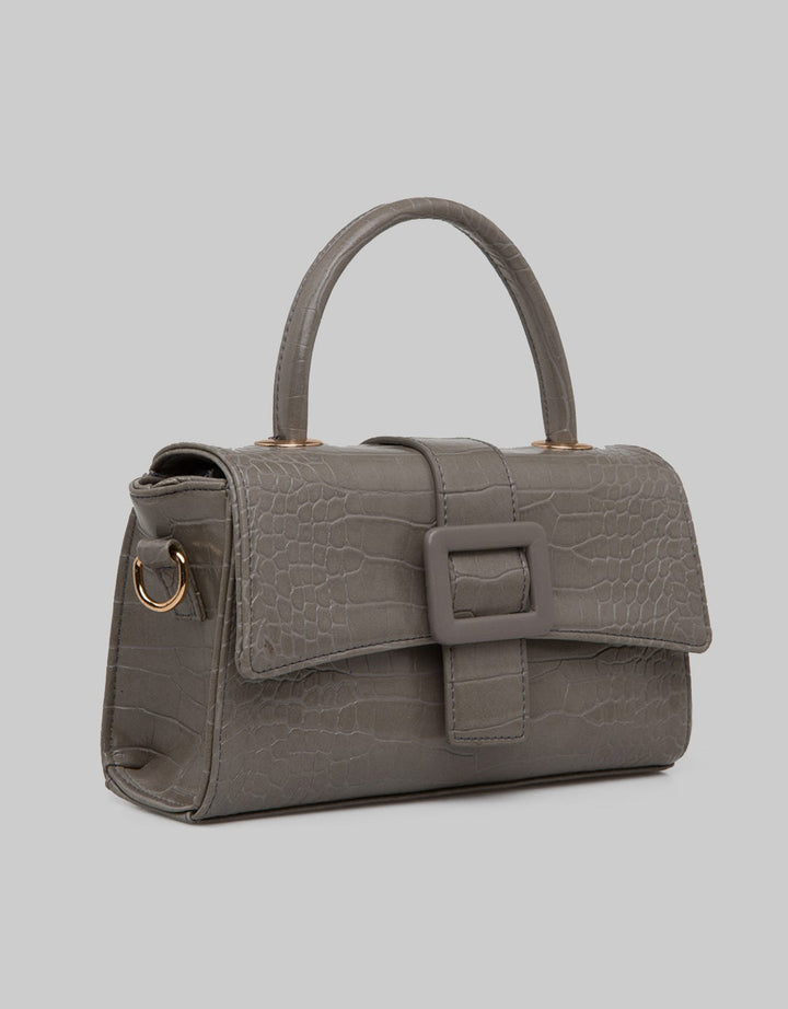 Connexion Handbag Crocodile Texture Peony