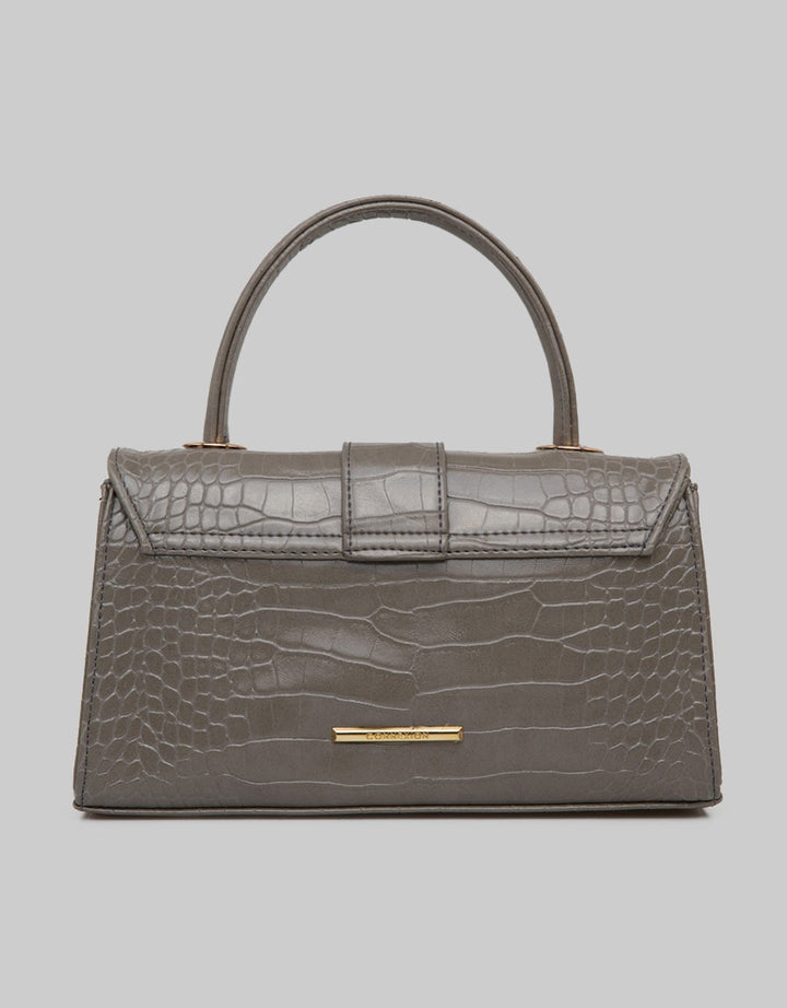 Connexion Handbag Crocodile Texture Peony