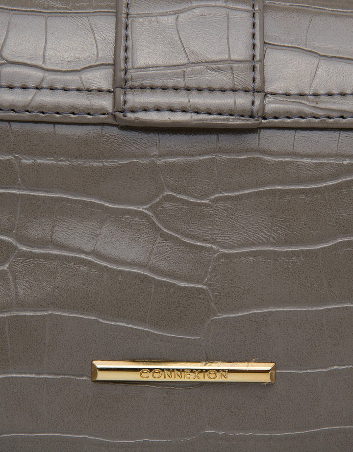 Connexion Handbag Crocodile Texture Peony