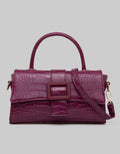 Connexion Handbag Crocodile Texture Peony