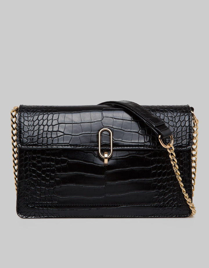 Connexion Clutch Crocodile Texture Peony3