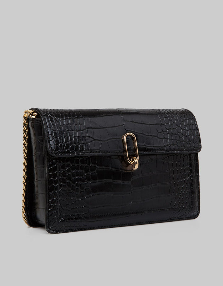 Connexion Clutch Crocodile Texture Peony3