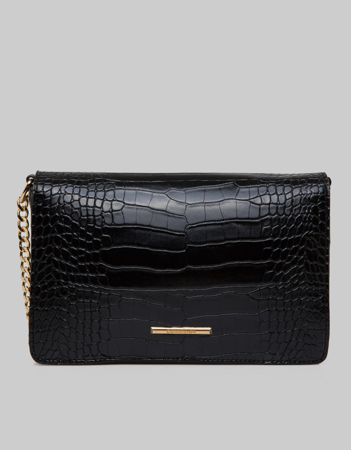 Connexion Clutch Crocodile Texture Peony3
