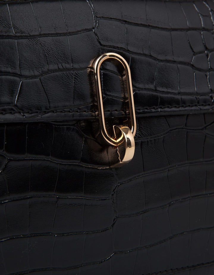 Connexion Clutch Crocodile Texture Peony3