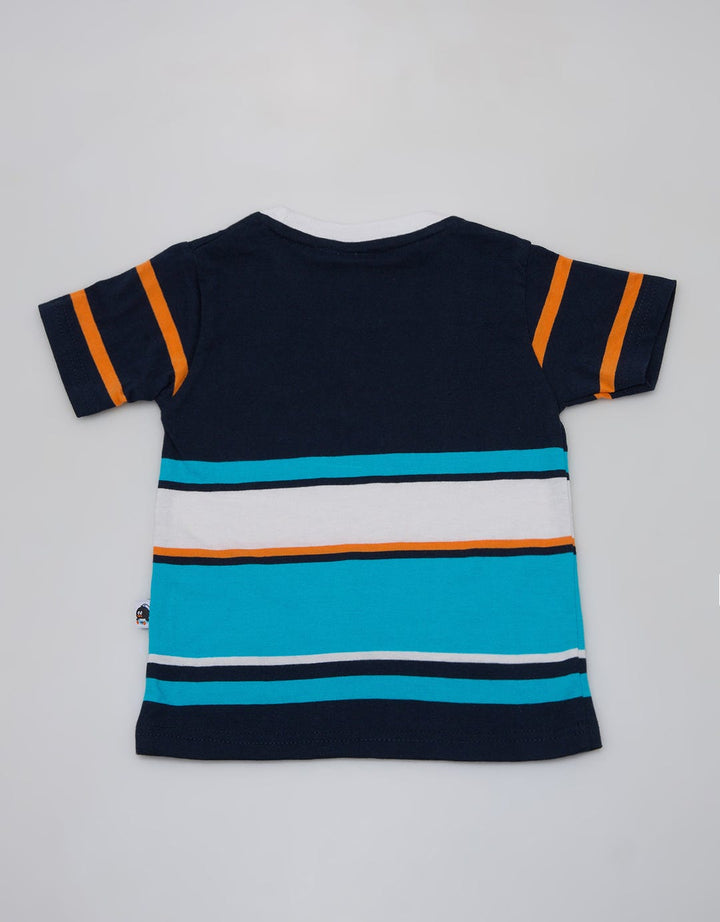 Pingu Multi Stripe Kaos Pendek Baby