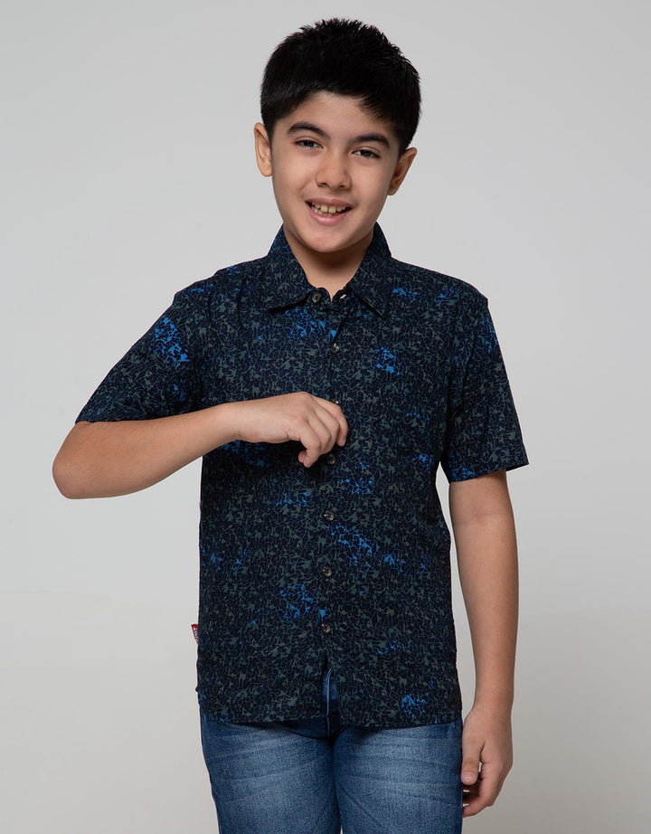 Pingu Casual Motif Kemeja Pendek Anak