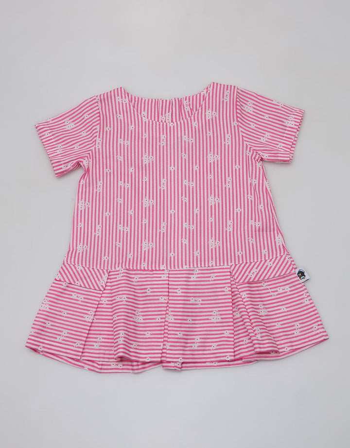 Pingu Dress Short Sleeve Baby Perempuan Stripes
