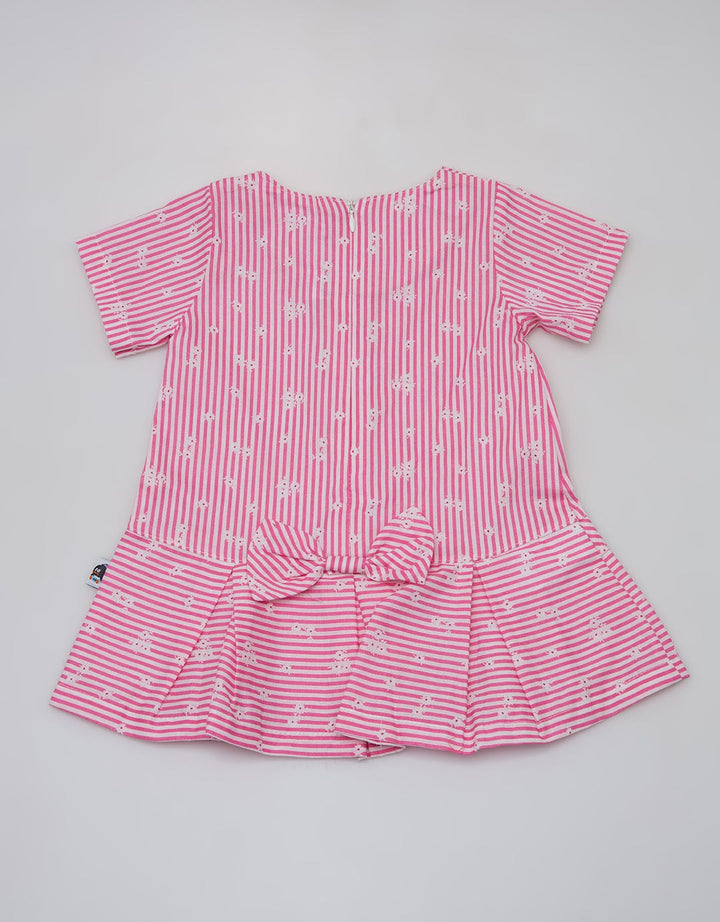 Pingu Dress Short Sleeve Baby Perempuan Stripes