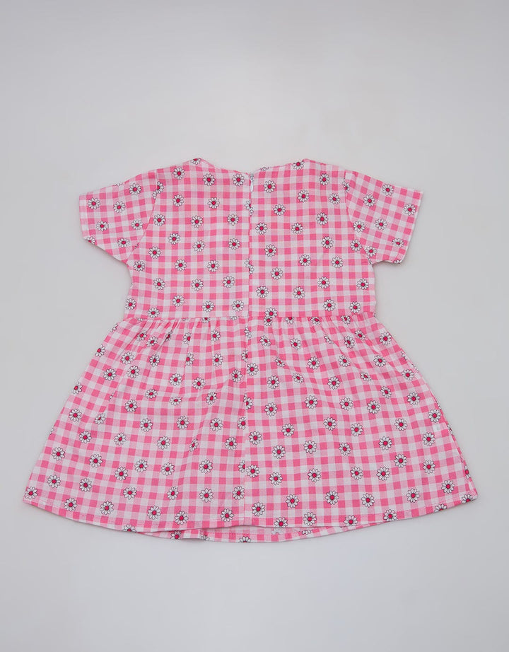 Pingu Flower Check Dress Baby