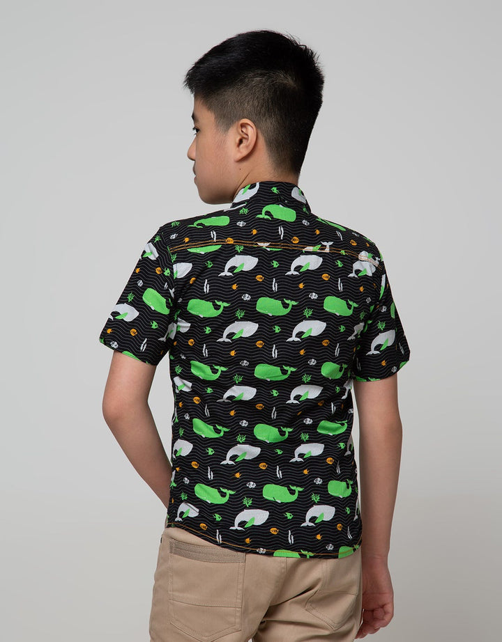 Pingu Whale Kemeja Pendek Anak