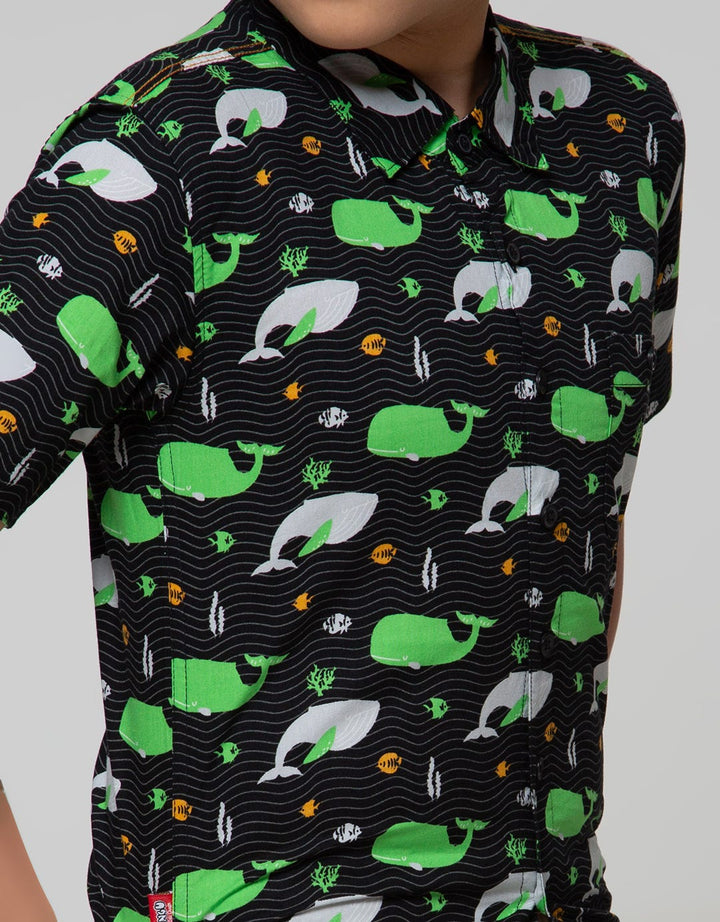 Pingu Whale Kemeja Pendek Anak