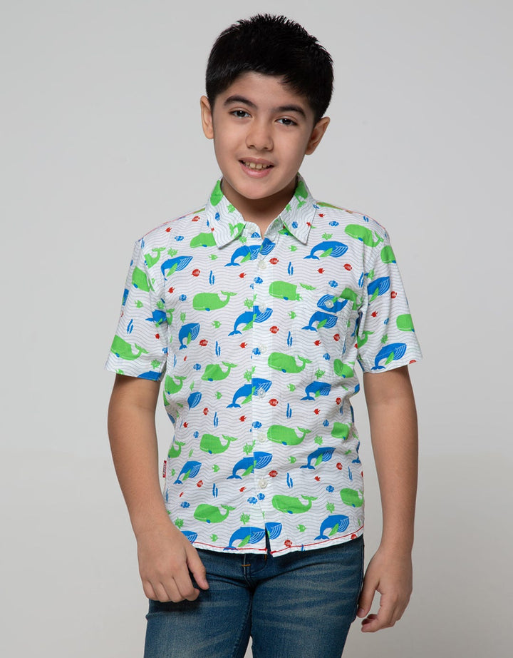 Pingu Whale Kemeja Pendek Anak