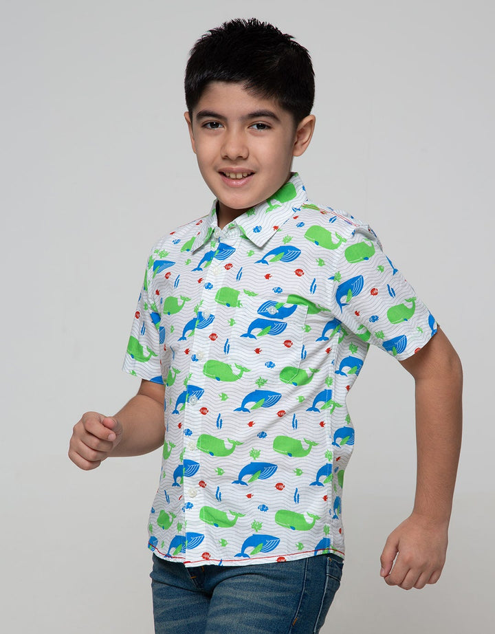 Pingu Whale Kemeja Pendek Anak
