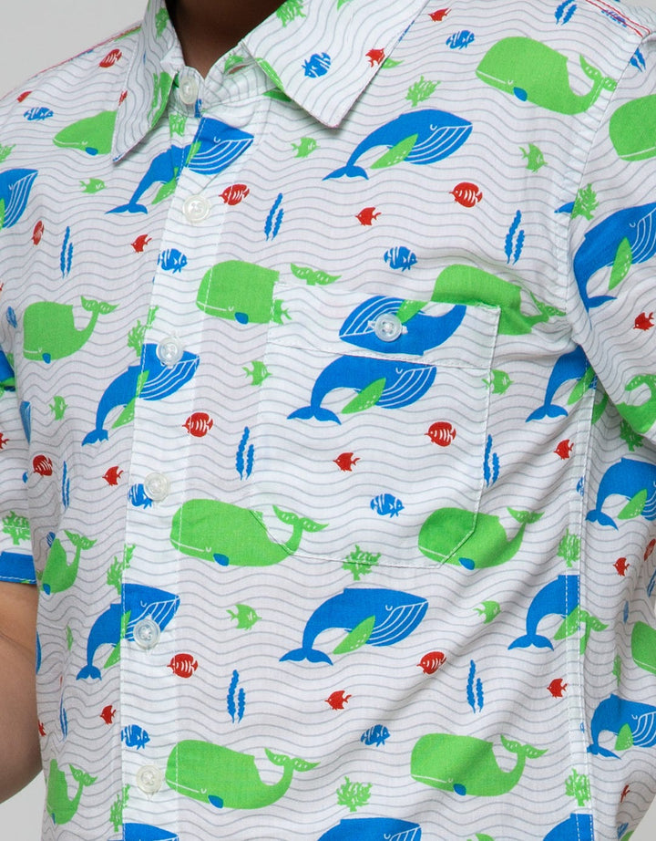 Pingu Whale Kemeja Pendek Anak