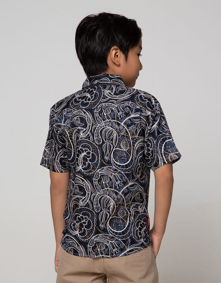 Pingu Full Print Boys Short Shirt