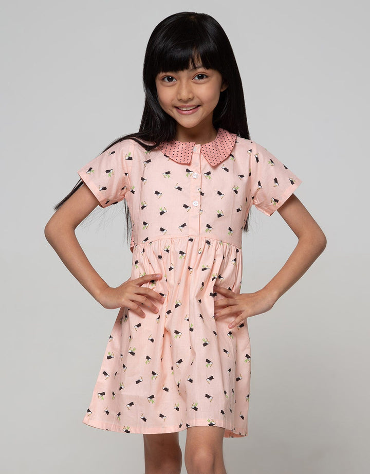 Pingu Bird Dress Anak Perempuan
