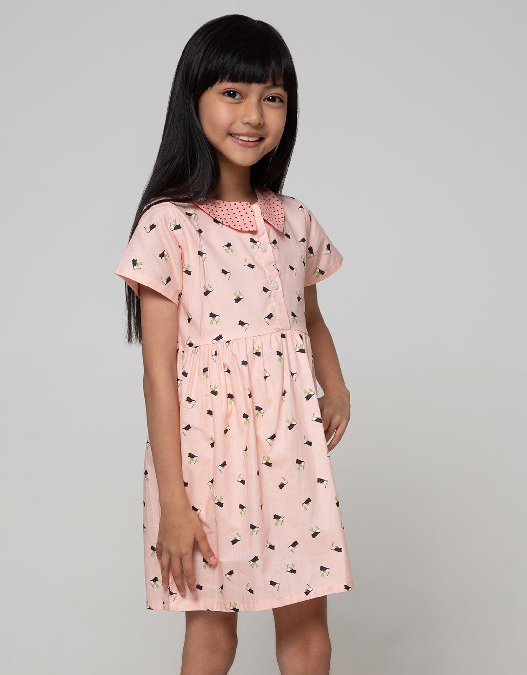 Pingu Bird Dress Anak Perempuan
