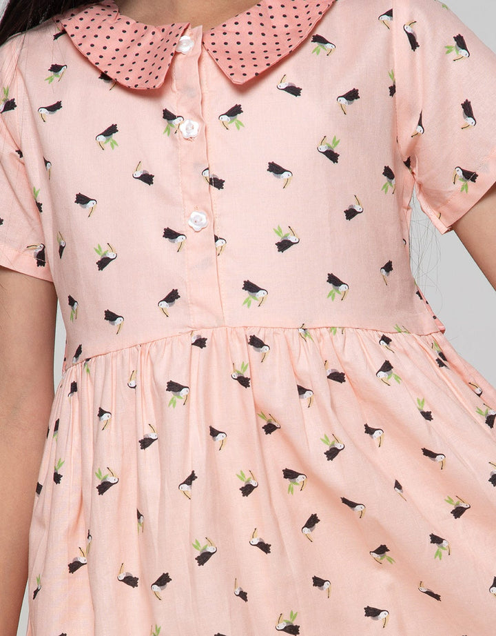 Pingu Bird Dress Anak Perempuan