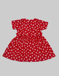 Pingu Dress Short Sleeve Baby Perempuan Print Little Flower