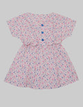 Pingu Dress Short Sleeve Baby Perempuan Double Pita