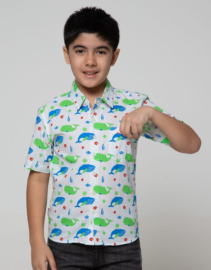 Pingu Whale Kemeja Pendek Anak