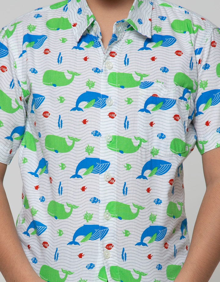 Pingu Whale Kemeja Pendek Anak