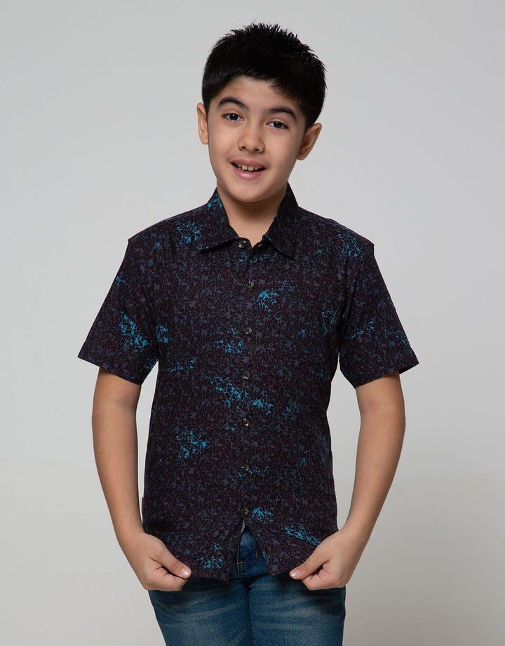 Pingu Casual Motif Kemeja Pendek Anak