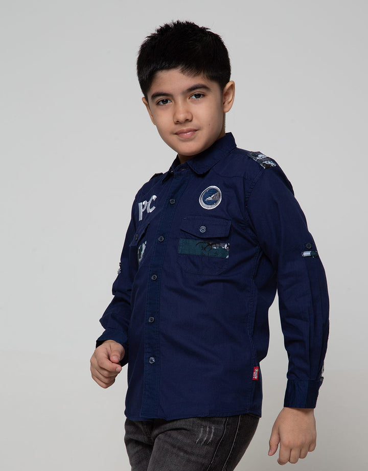 Pingu Double Pocket Kemeja Panjang
