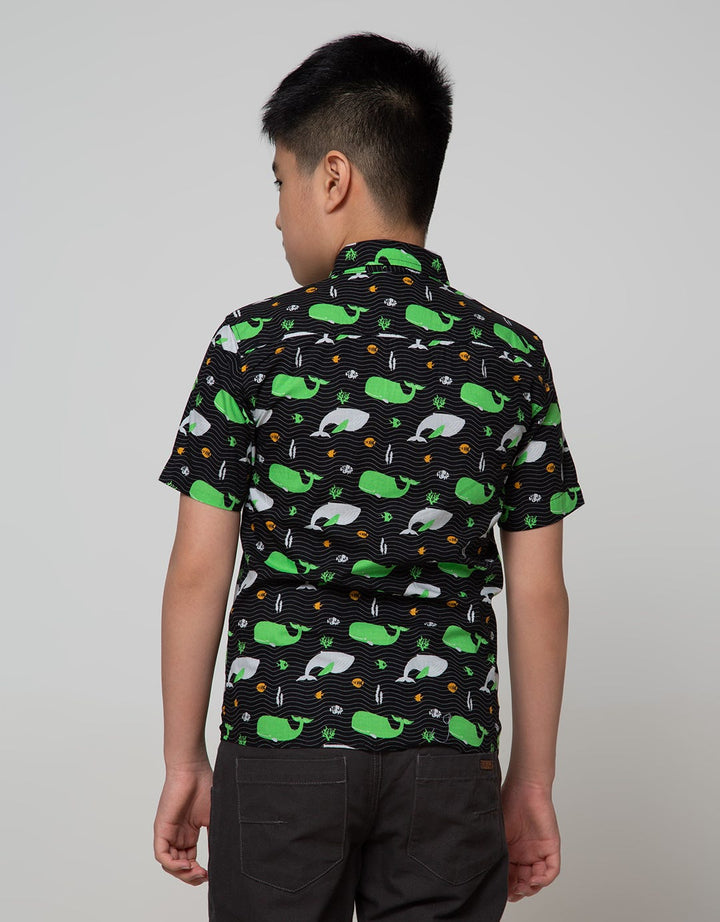 Pingu Whale Kemeja Pendek Anak