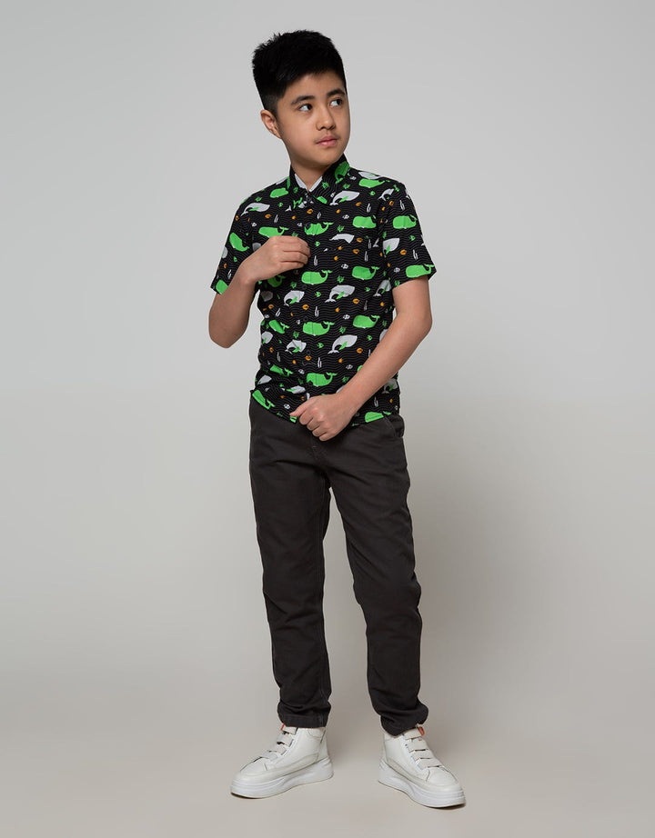 Pingu Whale Kemeja Pendek Anak