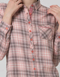Triset Casual Blouse Plaid Motif