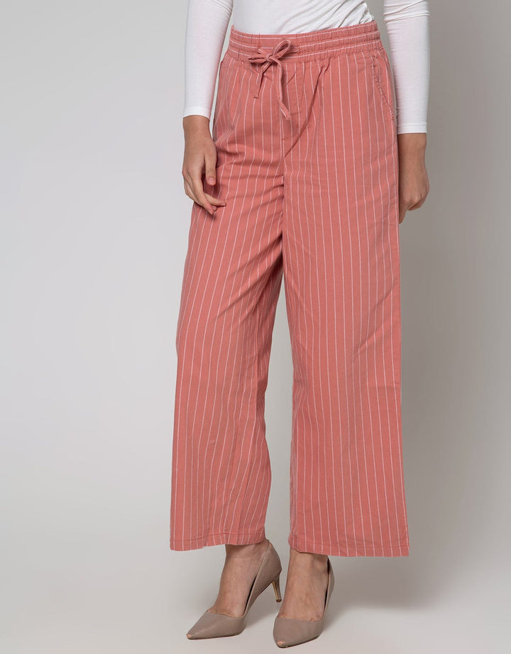 Triset Casual Stripes Trouser Women's Long Pants