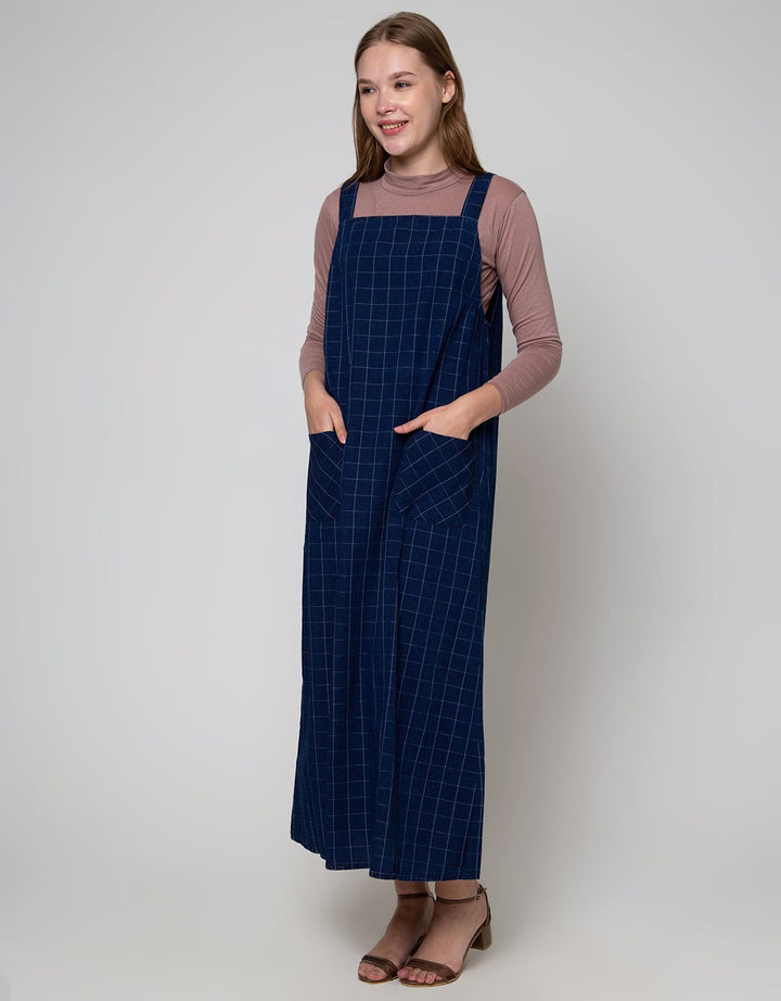 Triset Check Mini Dress Panjang Wanita
