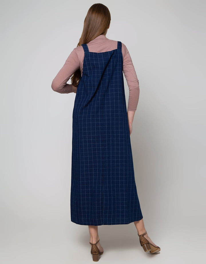 Triset Check Mini Dress Panjang Wanita