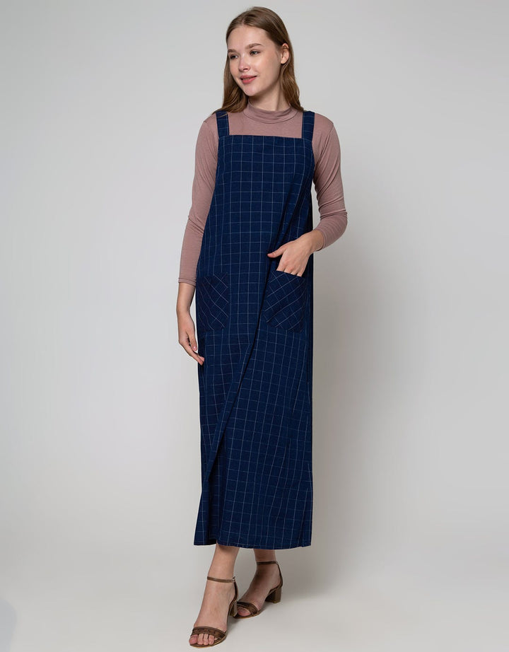 Triset Check Mini Dress Panjang Wanita