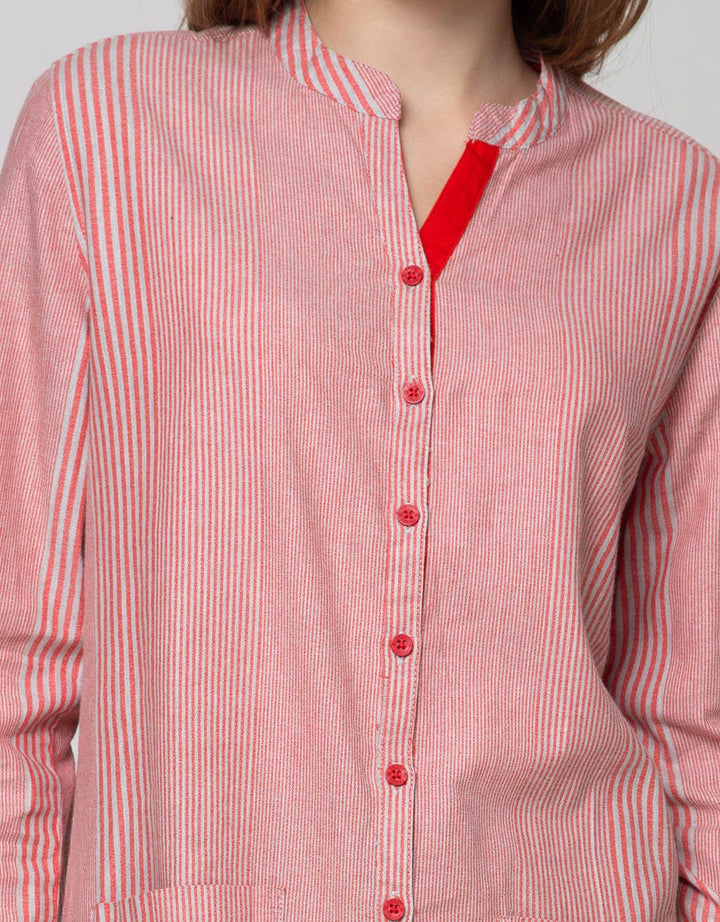 Triset Casual Stripe Blouse Wanita