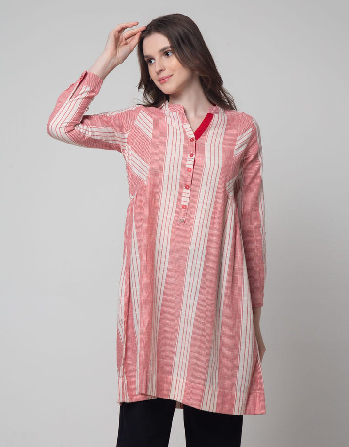 Triset Atasan Kemeja Full Print