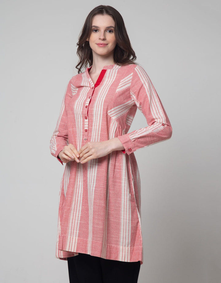 Triset Atasan Kemeja Full Print