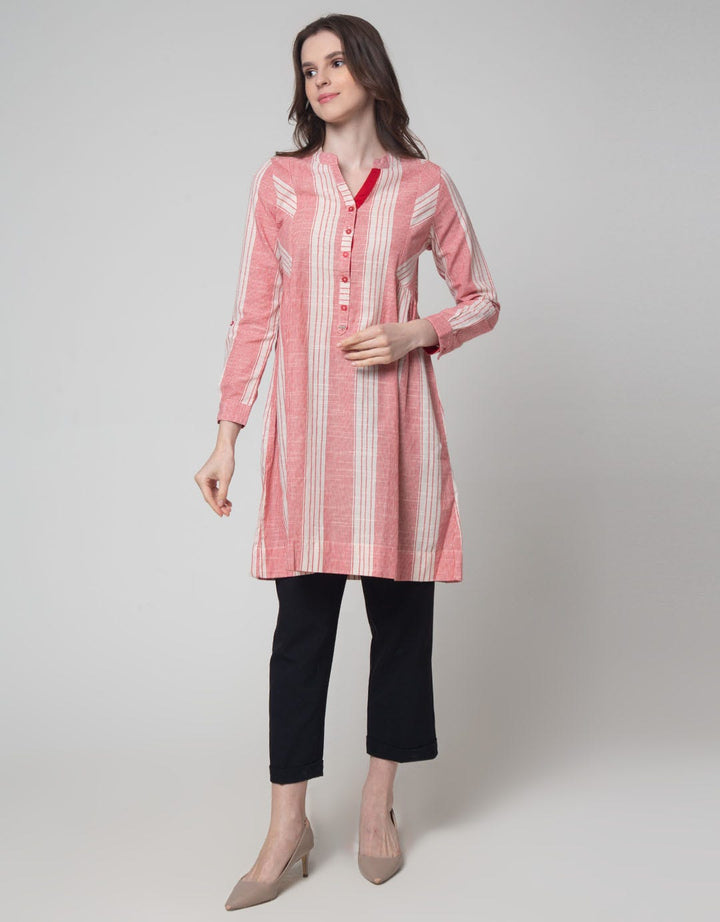 Triset Atasan Kemeja Full Print