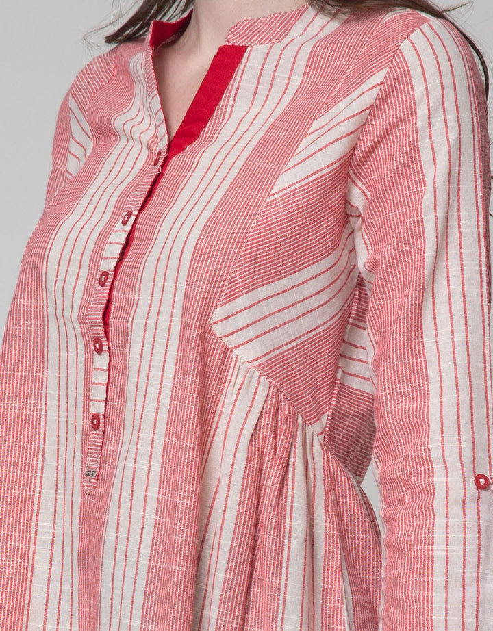 Triset Atasan Kemeja Full Print