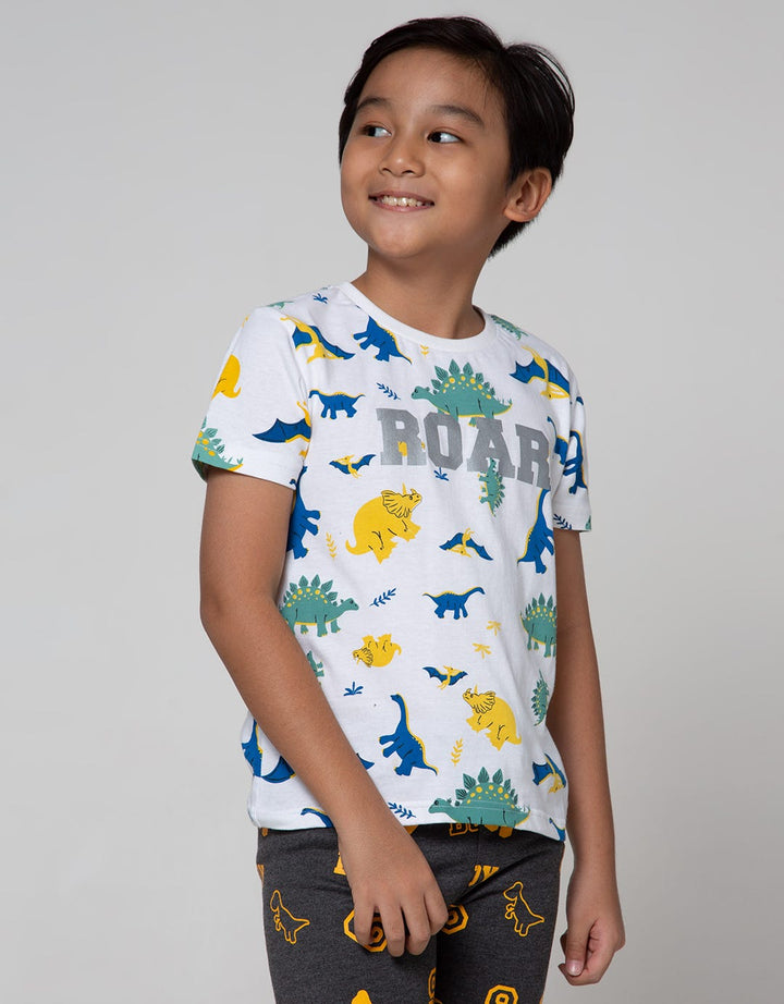 Little M Short Sleeve T-Shirt Dino Roar