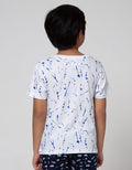 Little M Short Sleeve T-Shirt Print Splash Mettalic EmboShort Sleeve Game