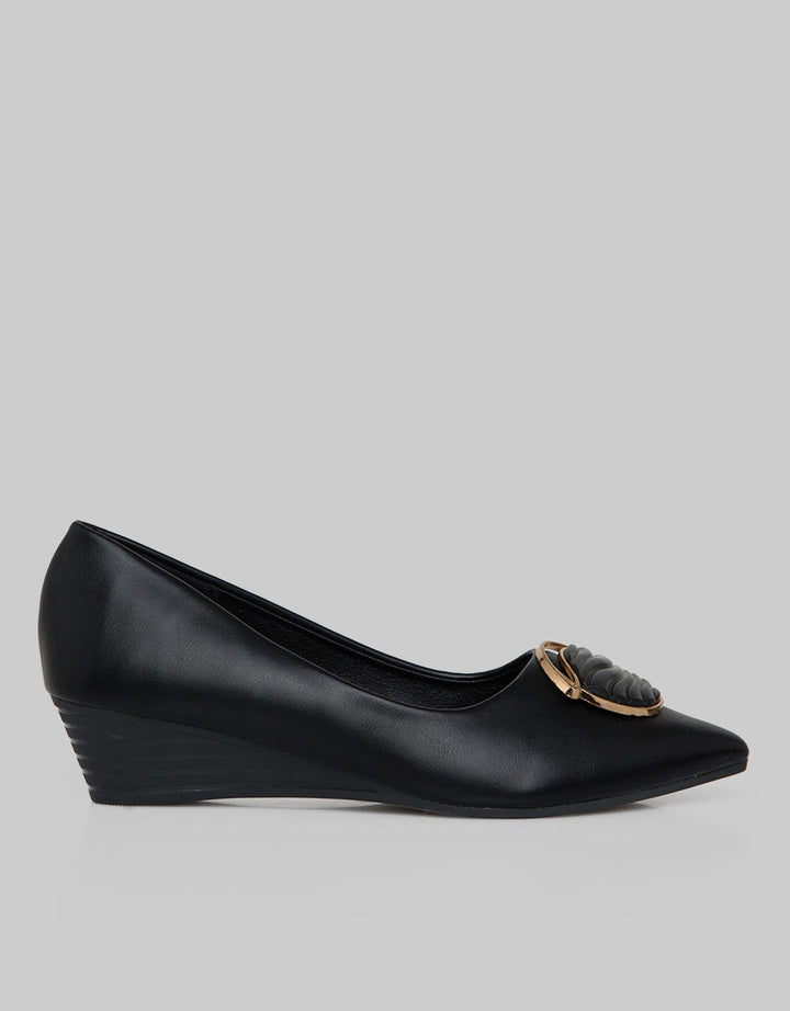 Laviola Shining Pantofel Wedges Wanita