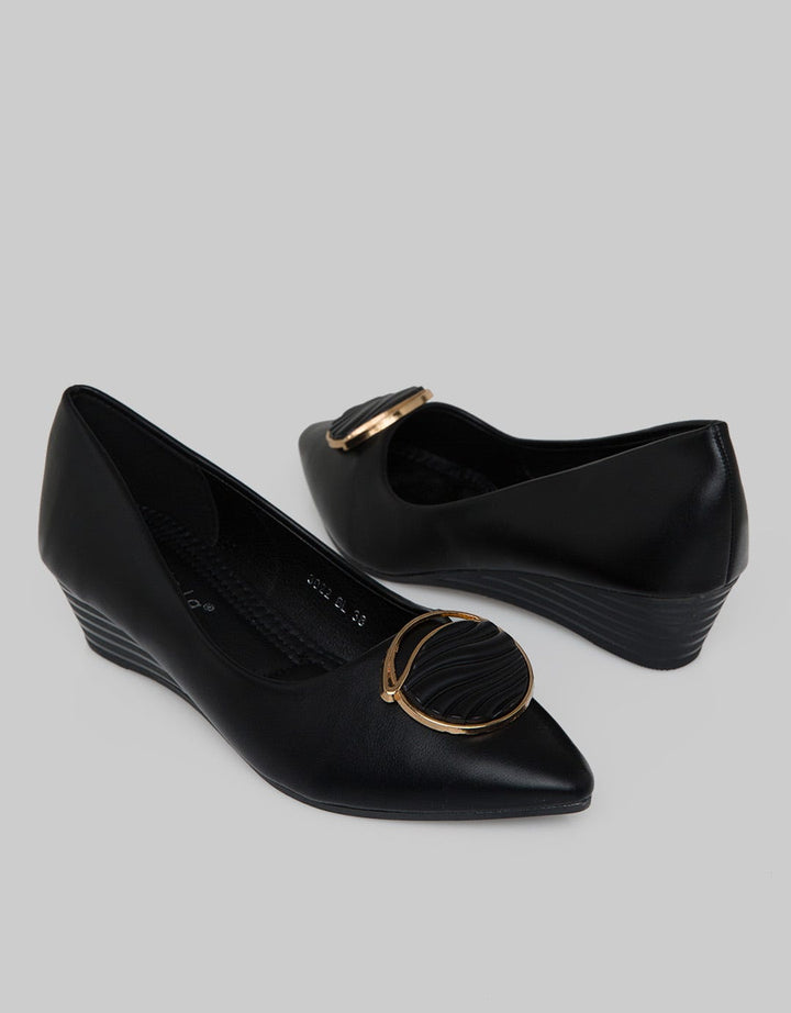 Laviola Shining Pantofel Wedges Wanita