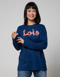Lois Girl Long T-Shirt Brand Logo With Leaf Print