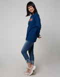 Lois Girl Long T-Shirt Brand Logo With Leaf Print