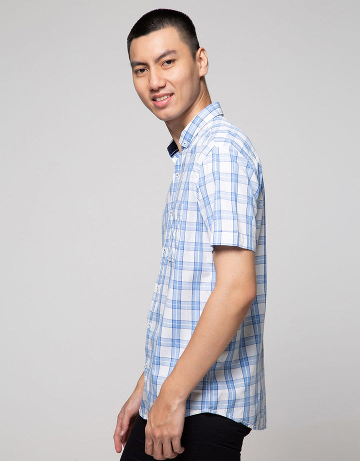 Lois Short Sleeve Shirt Basic Plaid Motif