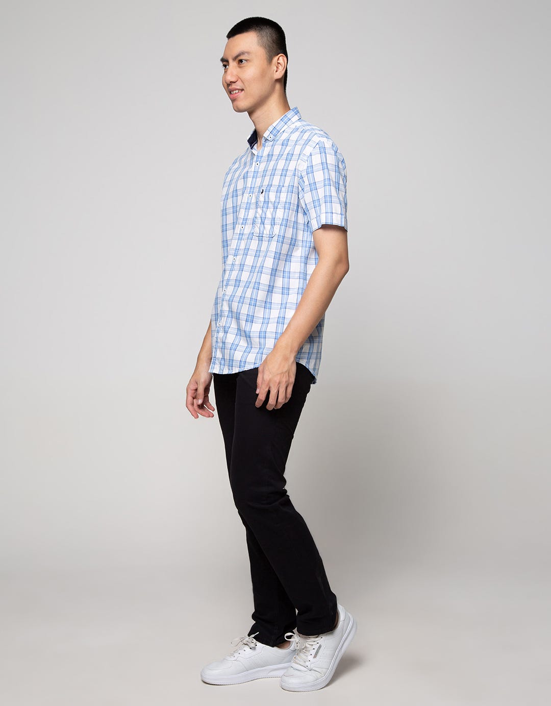 Lois Short Sleeve Shirt Basic Plaid Motif