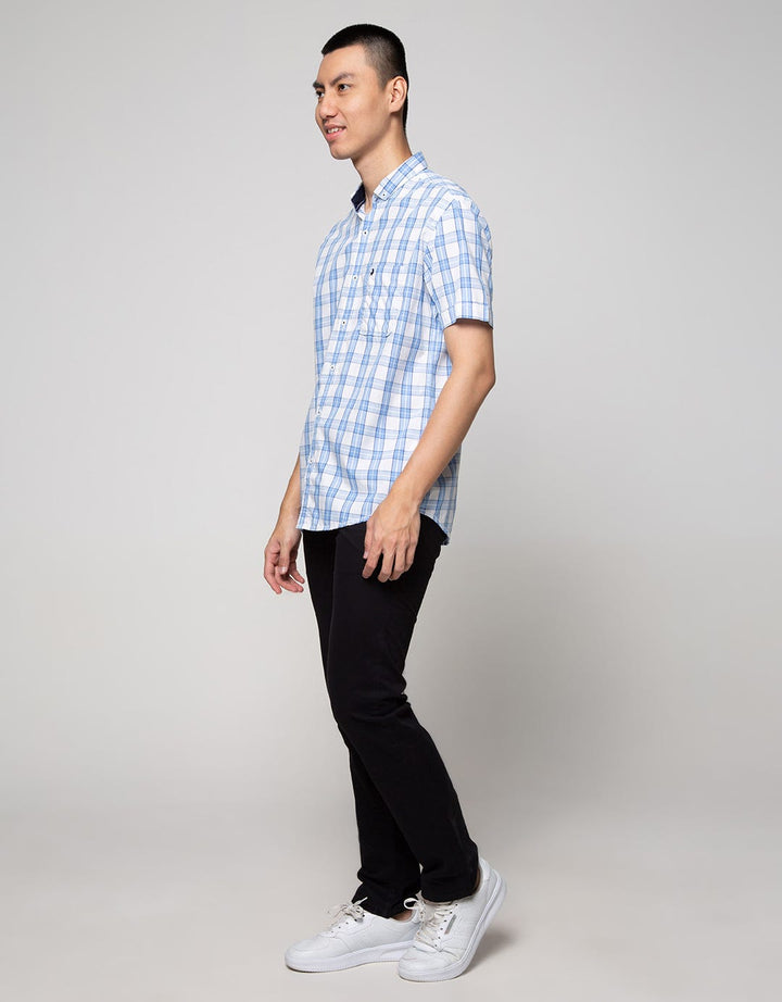 Lois Short Sleeve Shirt Basic Plaid Motif